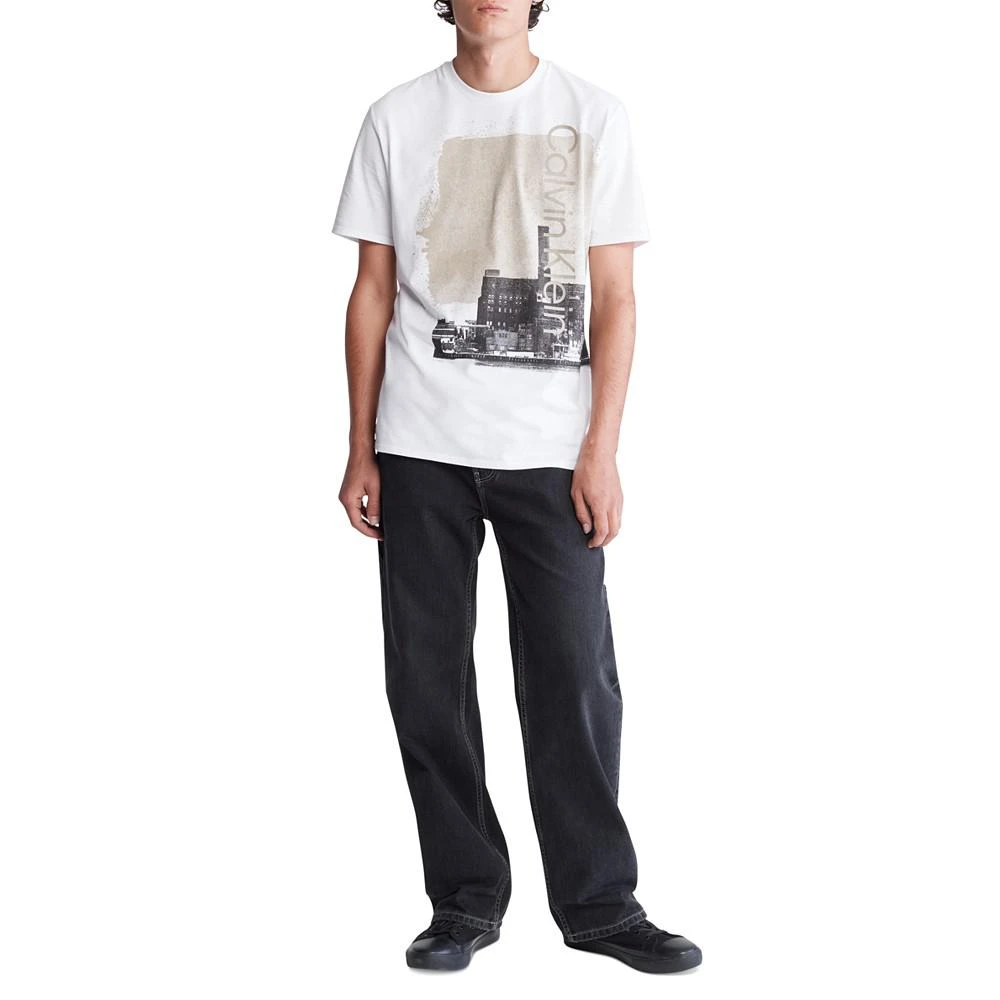 商品Calvin Klein|Men's Short-Sleeve Brooklyn Paint Logo-Graphic T-Shirt,价格¥112,第4张图片详细描述