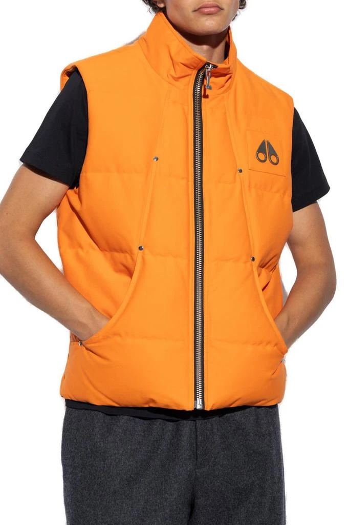 商品Moose Knuckles|Moose Knuckles Logo Plaque Zip-Up Padded Gilet,价格¥2343,第2张图片详细描述