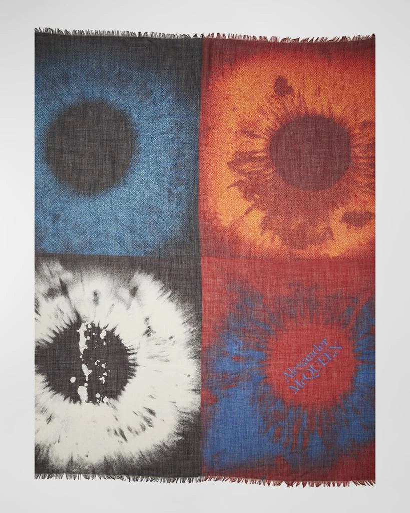 商品Alexander McQueen|Quad Iris Cashmere-Silk Shawl,价格¥3402,第2张图片详细描述