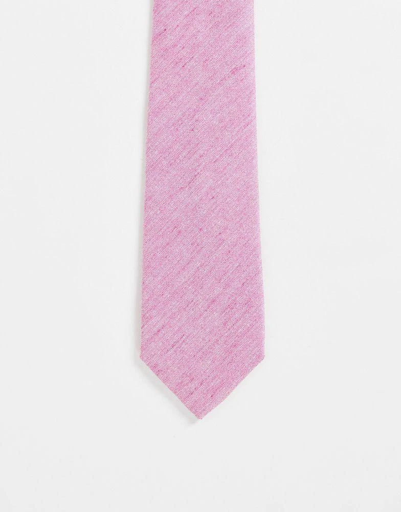 商品ASOS|ASOS DESIGN slim tie in pink texture,价格¥79,第1张图片