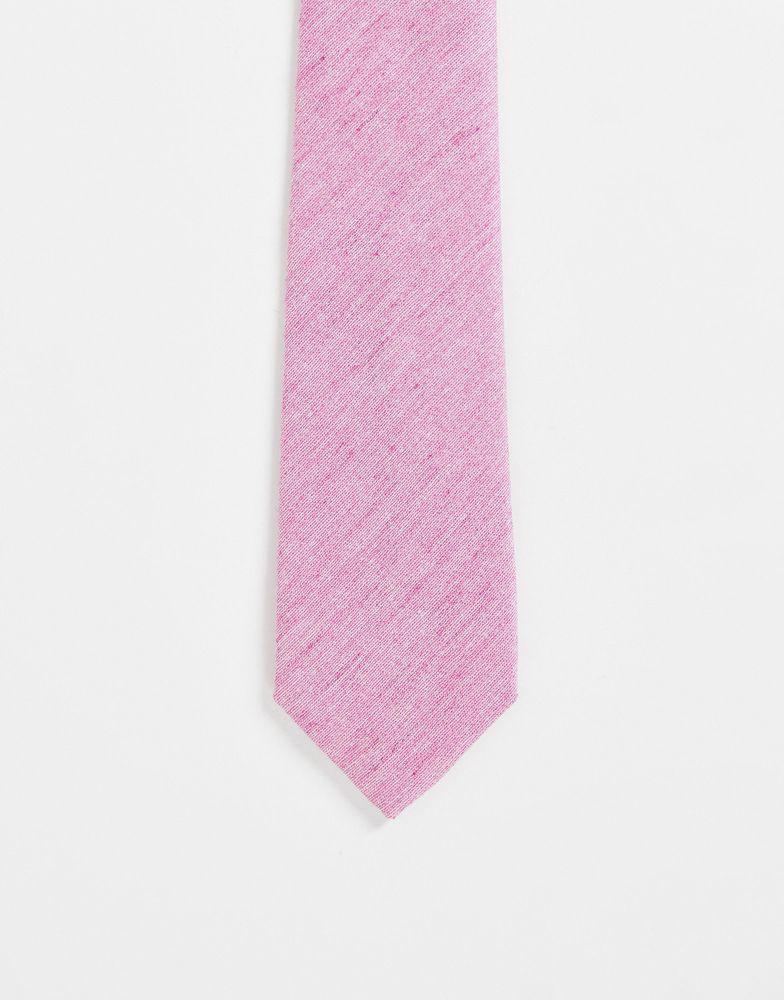 商品ASOS|ASOS DESIGN slim tie in pink texture,价格¥82,第1张图片