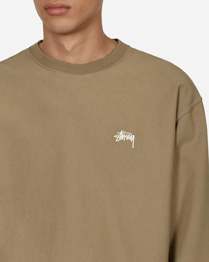 商品STUSSY|Stock Logo Crewneck Sweatshirt Beige,价格¥848,第5张图片详细描述