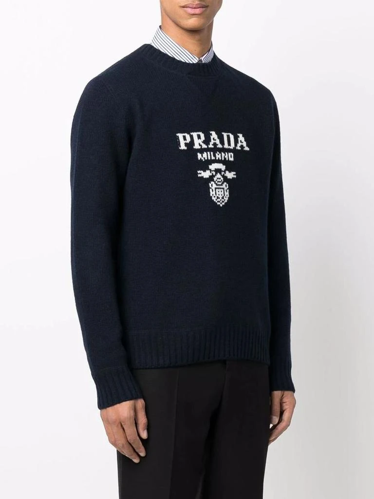 商品Prada|PRADA intarsia-knit logo sweatshirt,价格¥9147,第3张图片详细描述