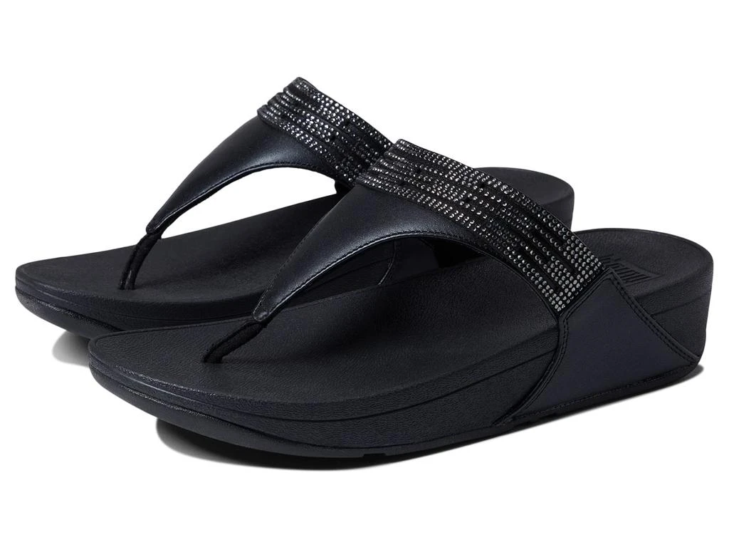 商品FitFlop|Lulu Laser Crystal Leather Toe Post Sandals,价格¥802,第1张图片
