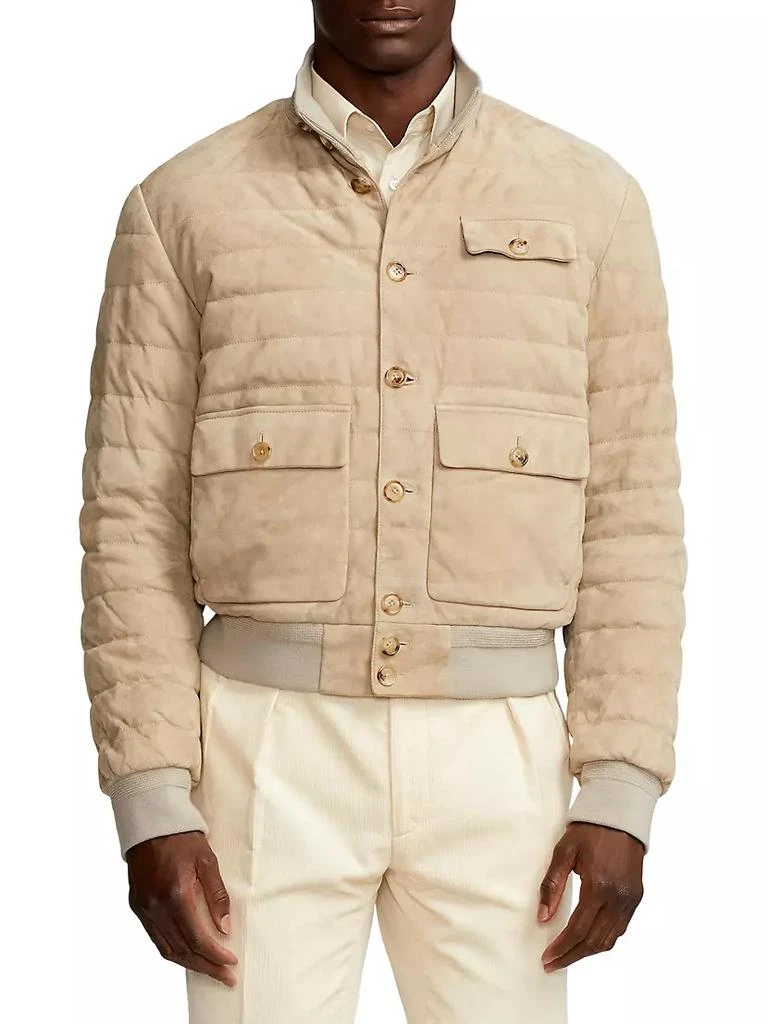 商品Ralph Lauren|Kendal Suede Bomber Jacket,价格¥25723,第3张图片详细描述