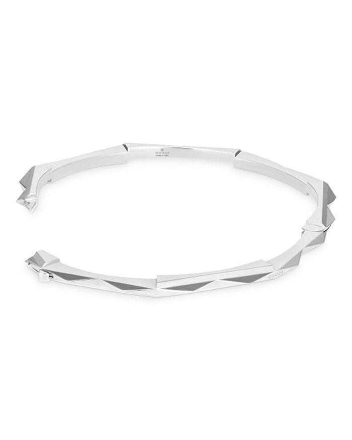 商品Gucci|18K White Gold Link to Love Bangle Bracelet,价格¥48565,第6张图片详细描述