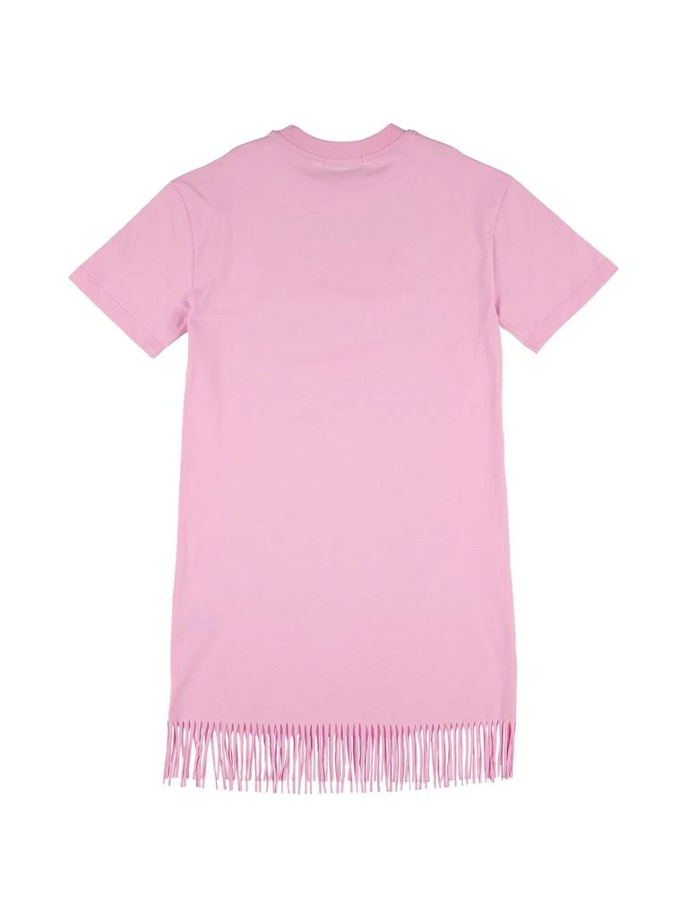 商品MSGM|Logo Jersey T-shirt Dress W/ Fringes,价格¥406,第2张图片详细描述