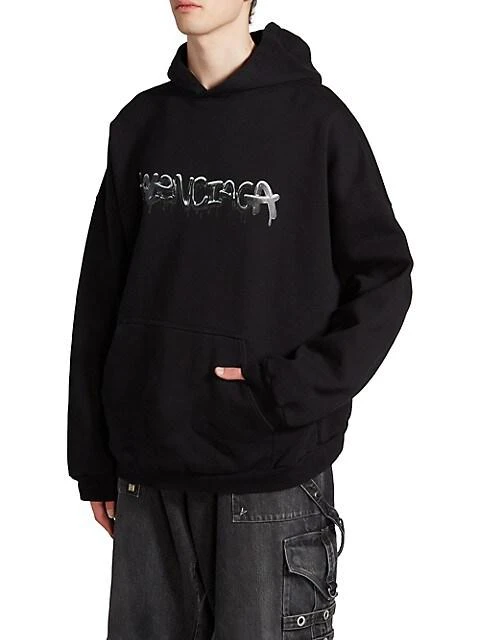 Wide-Fit Logo Hoodie Sweatshirt 商品