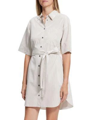 商品Theory|Stripe Belted Shirt Dress,价格¥1163,第3张图片详细描述