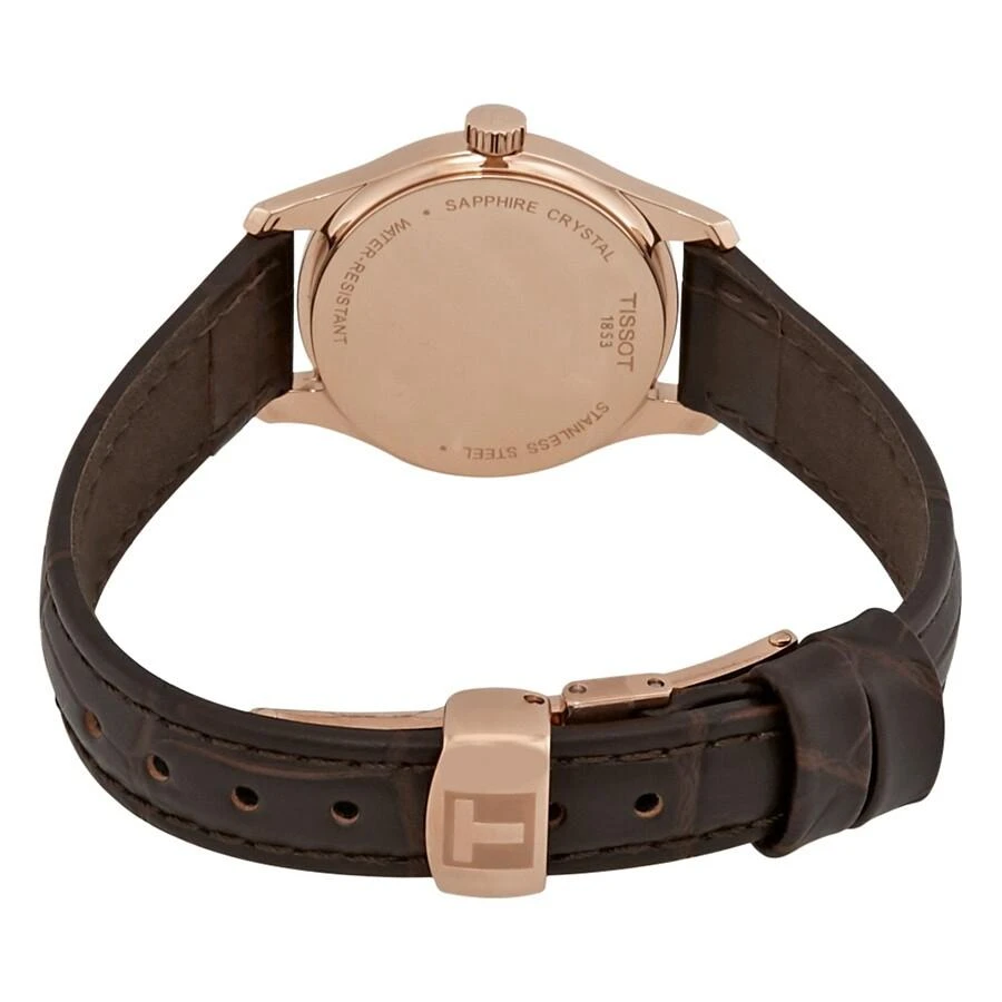 商品Tissot|女式 Tradition 薄款白色表盘女士皮革腕表 T0630093601800,价格¥988,第3张图片详细描述