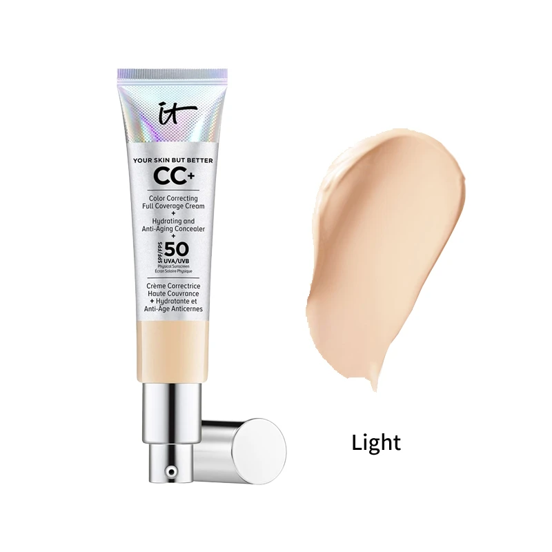 T COSMETICS依科美 经典遮瑕款小银管CC霜粉底液32ml SPF50  保湿遮瑕适合混合肤质 商品