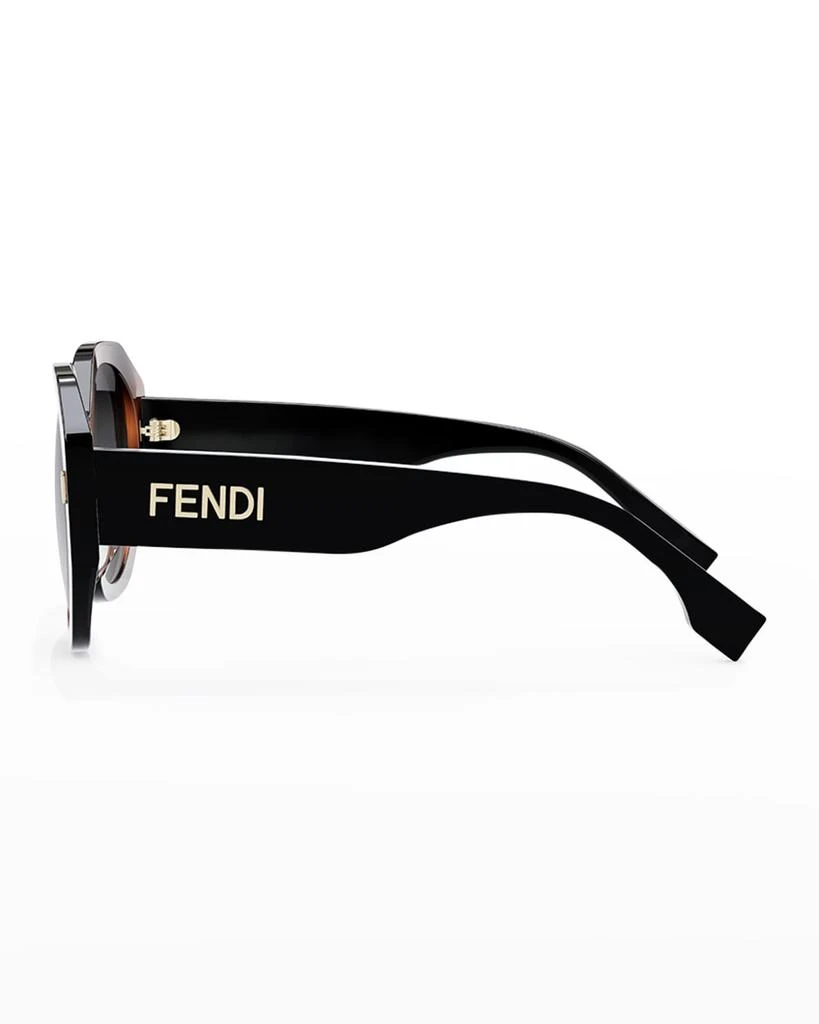 商品Fendi|Two-Tone Round Acetate Sunglasses,价格¥2675,第2张图片详细描述