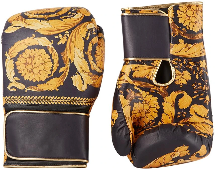 商品Versace|Black & Gold Boxing Gloves,价格¥13654,第1张图片