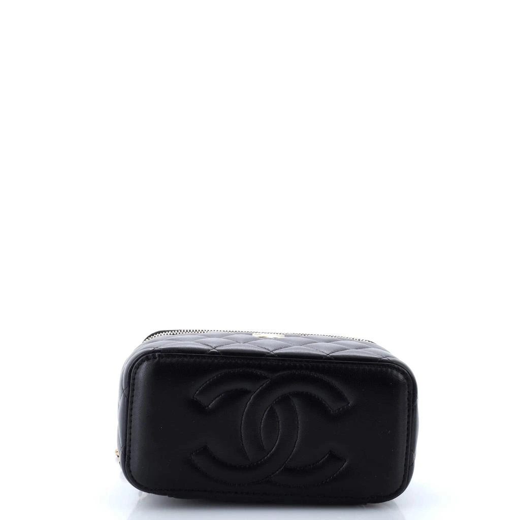 商品[二手商品] Chanel|CC Top Handle Vanity Case with Chain Quilted Lambskin with Metal Small,价格¥29050,第4张图片详细描述