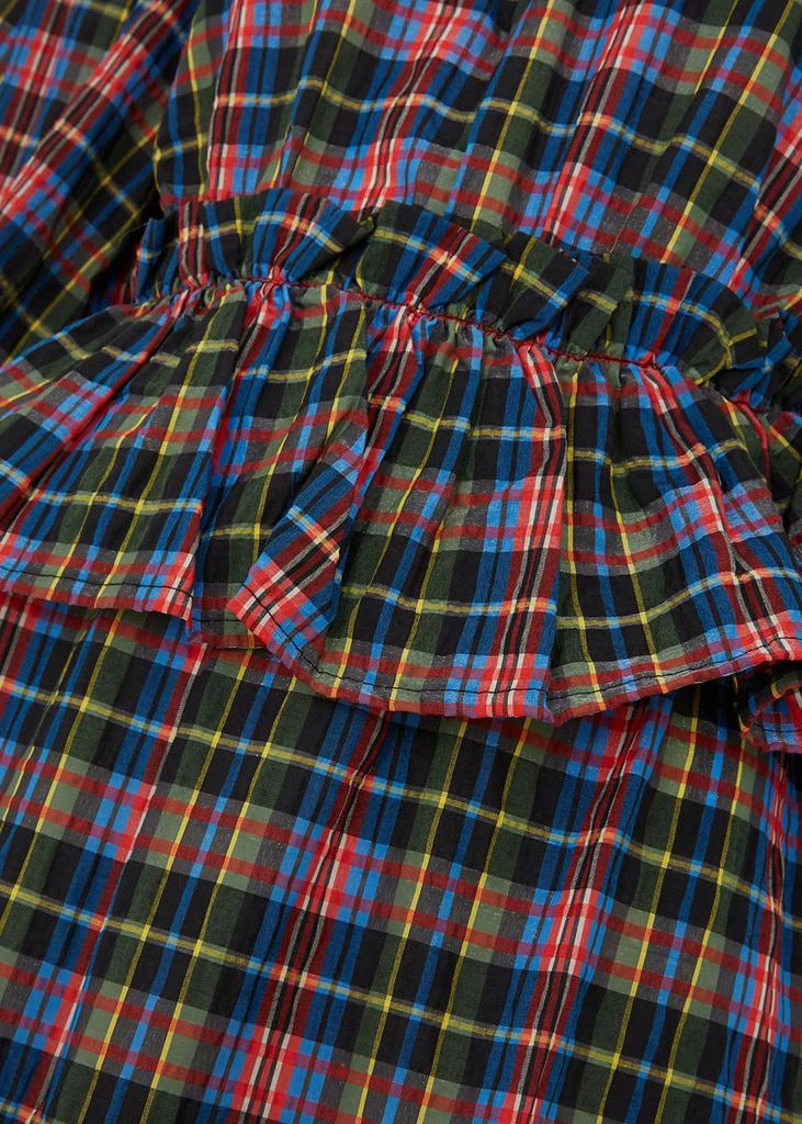 商品Ganni|Checked seersucker midi dress,价格¥798,第5张图片详细描述
