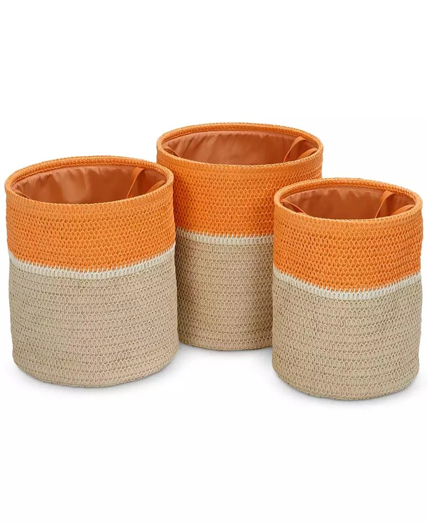 商品Honey Can Do|Paper Straw Nesting Baskets with Handles, Set of 3,价格¥541,第4张图片详细描述