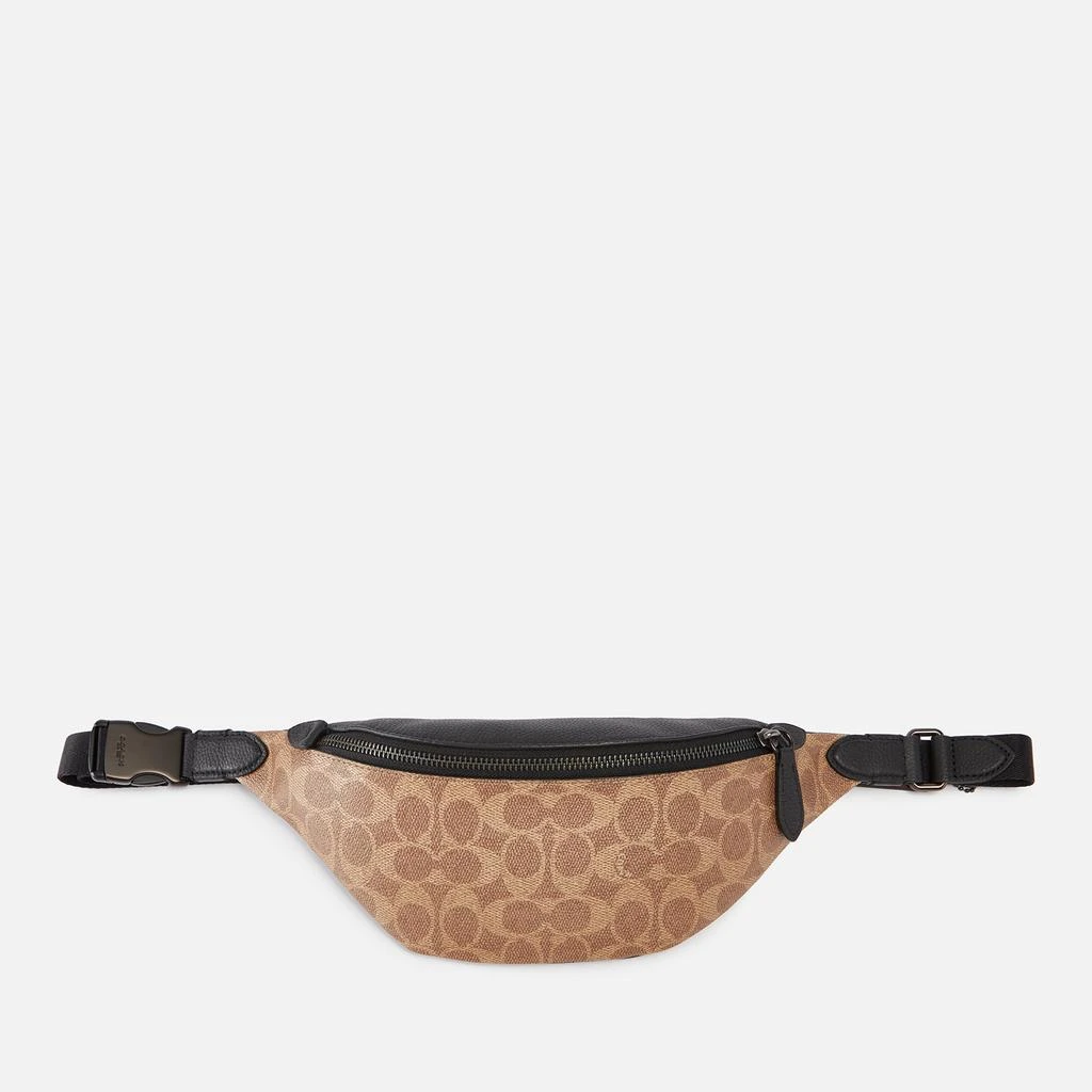 商品Coach|Coach Charter Leather-Trimmed Logo-Print Coated-Canvas Belt Bag,价格¥1336,第1张图片