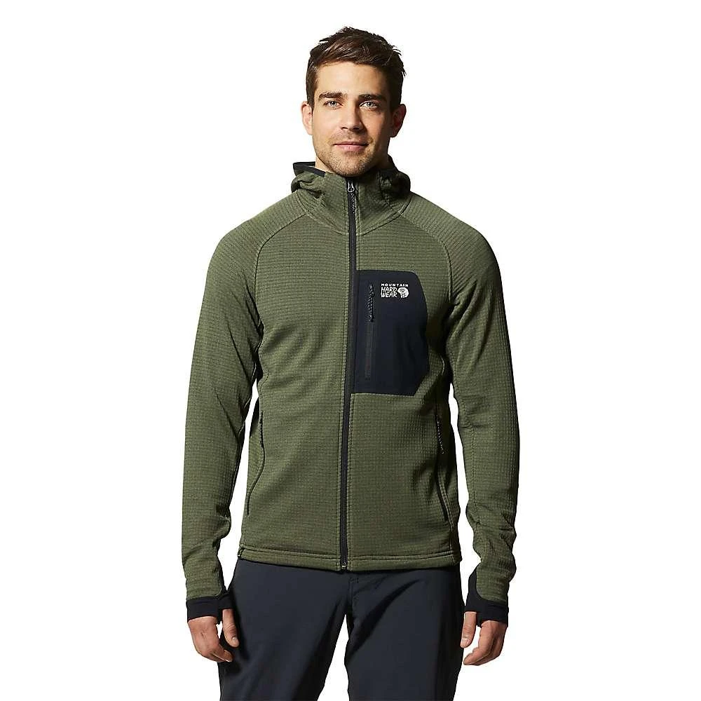 商品Mountain Hardwear|Mountain Hardwear Men's Polartec Power Grid Full Zip Hoody,价格¥1318,第1张图片