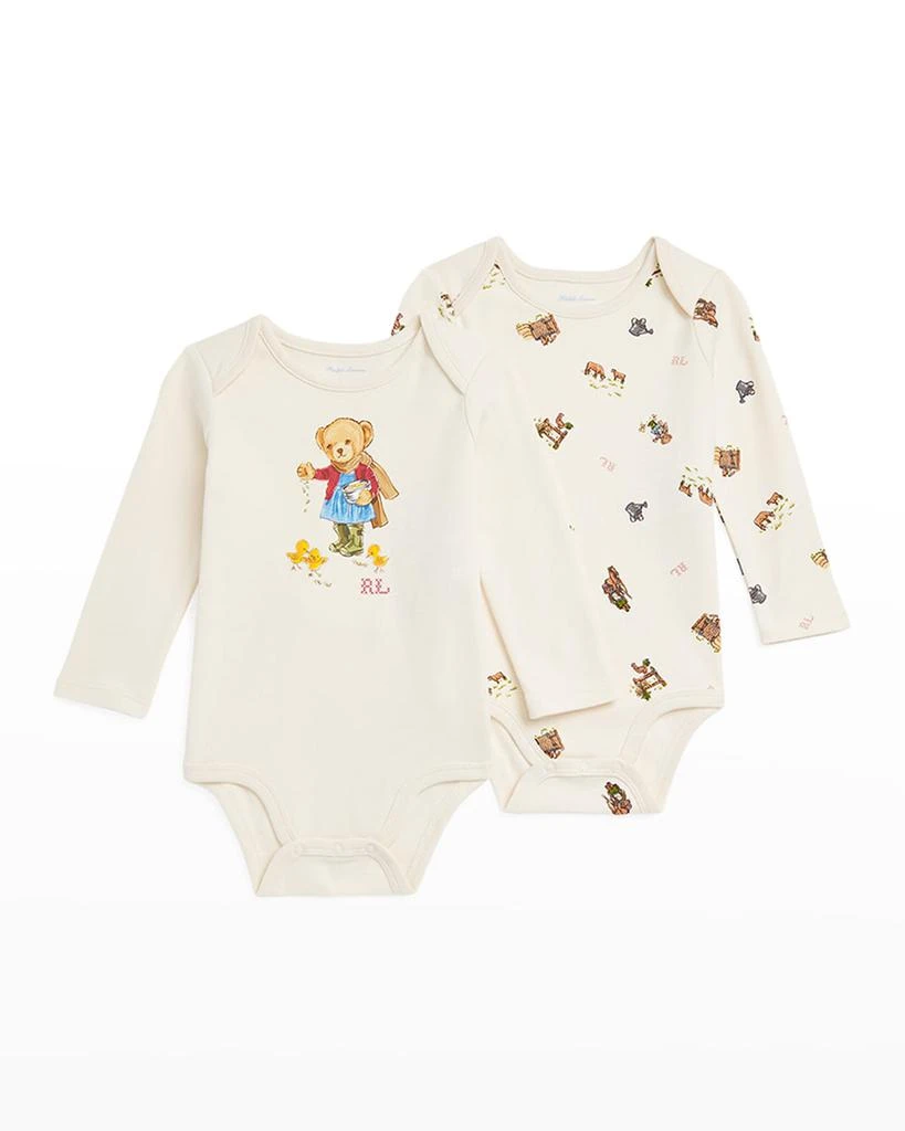 商品Ralph Lauren|Girl's 2-Piece Bodysuit Set, Size 6M-24M,价格¥180,第1张图片