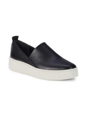 商品Vince|Saxon-B Leather Slip-On Sneakers,价格¥1183,第2张图片详细描述