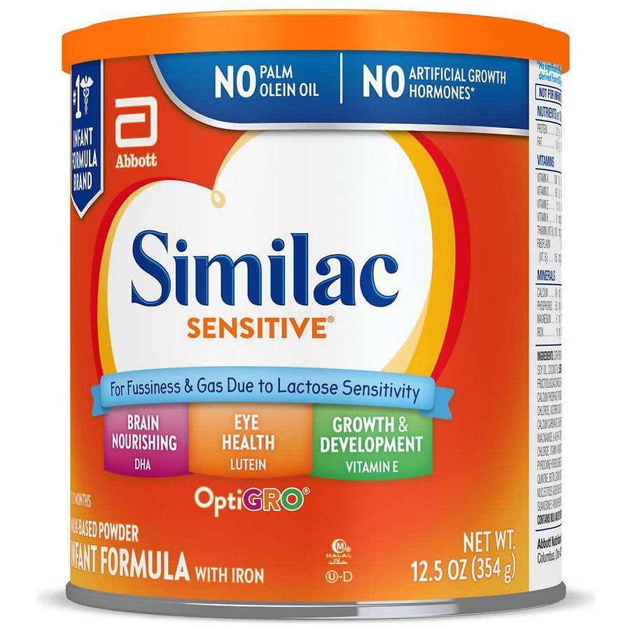 商品Similac|Similac Sensitive 乳糖不耐受配方非转基因婴儿奶粉1段 340g,价格¥147,第4张图片详细描述
