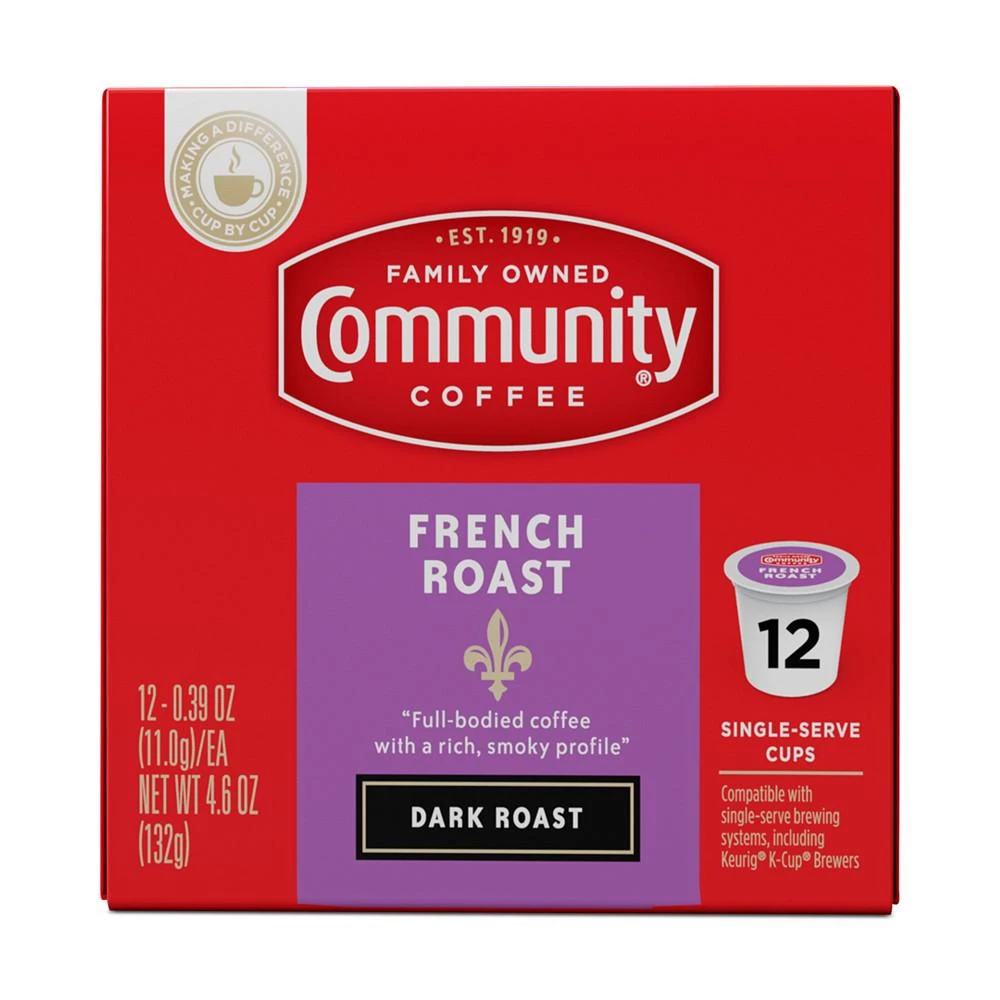 French Roast Extra Dark Roast Single Serve Pods, Keurig K-Cup Brewer Compatible, 72 Ct 商品