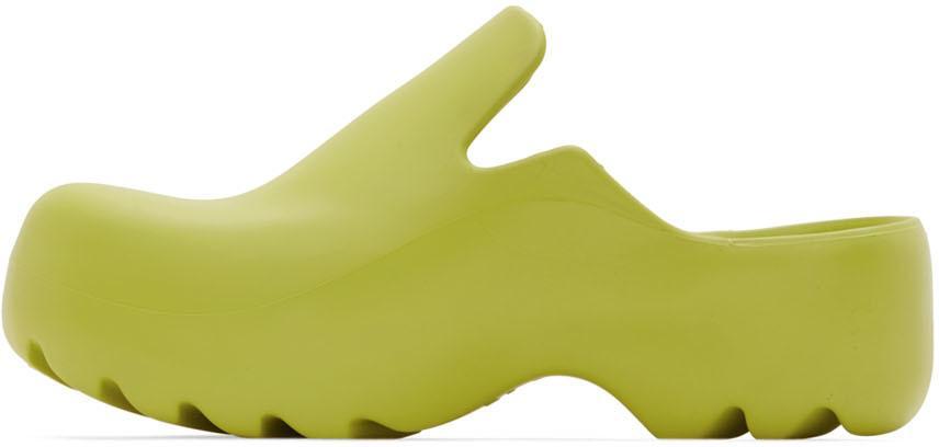 商品Bottega Veneta|Green Rubber Flash Clogs,价格¥4355,第5张图片详细描述