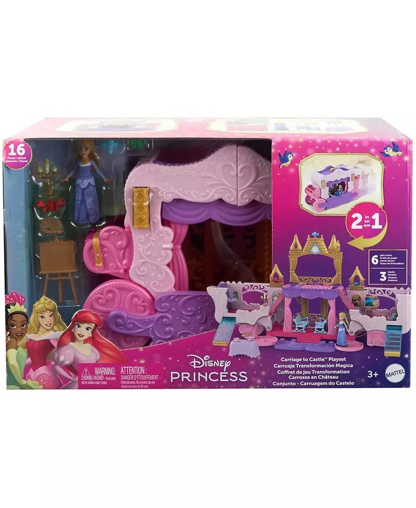 商品Disney Princess|Carriage to Castle Playset with Aurora Doll & Accessories,价格¥319,第3张图片详细描述