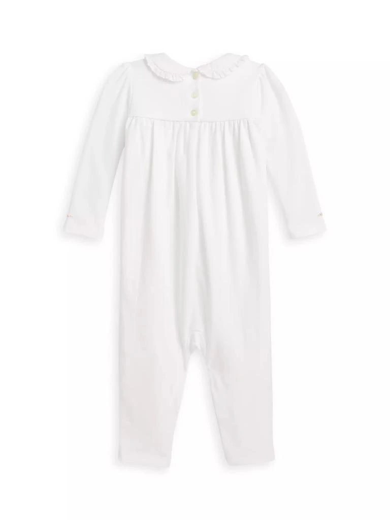 商品Ralph Lauren|Baby Girl's Smocked Organic Cotton Onesie,价格¥931,第2张图片详细描述