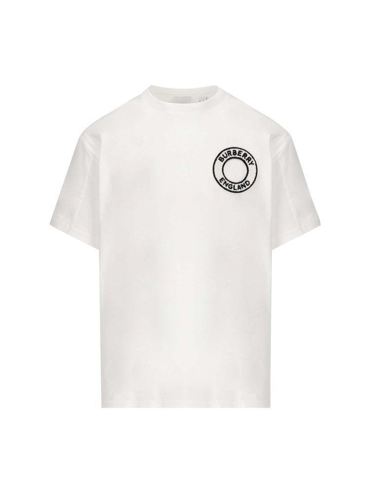 商品Burberry|Burberry Logo Detailed Crewneck T-Shirt,价格¥3028,第1张图片