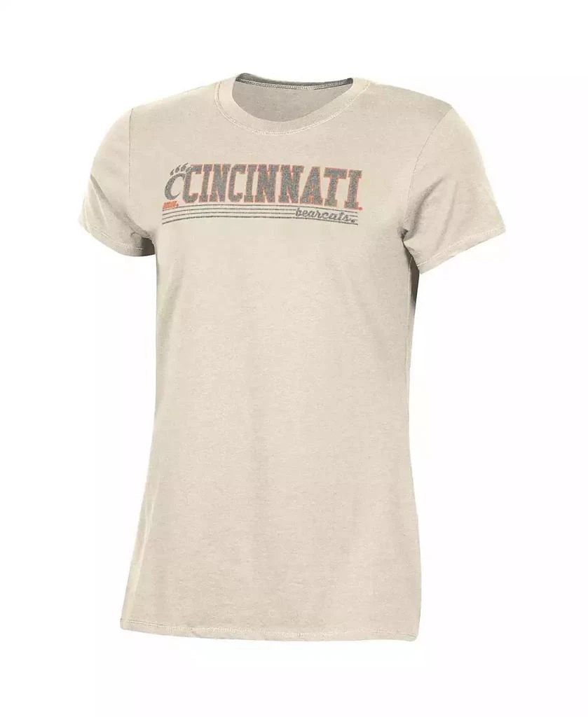 商品CHAMPION|Women's Cream Distressed Cincinnati Bearcats Classic T-shirt,价格¥225,第2张图片详细描述