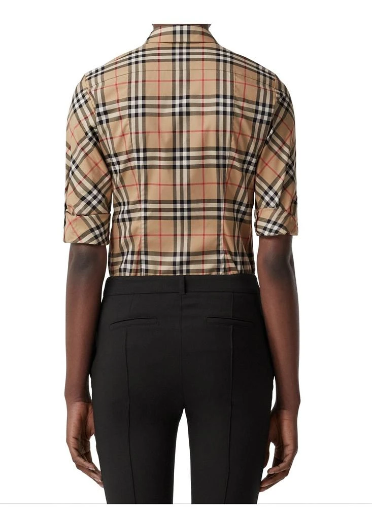 商品Burberry|Vintage check stretch cotton twill shirt,价格¥4623,第4张图片详细描述