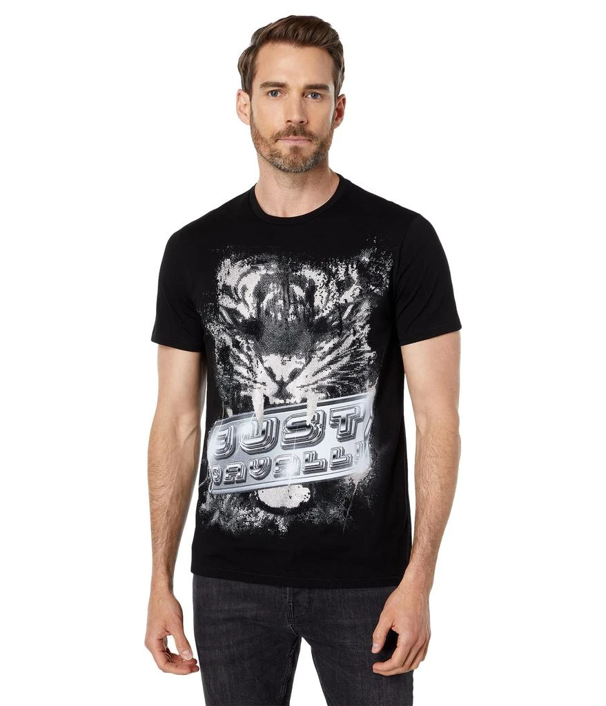 商品Just Cavalli|Queens T-Shirt with "Tiger" Graphic with Crystals,价格¥1077,第1张图片