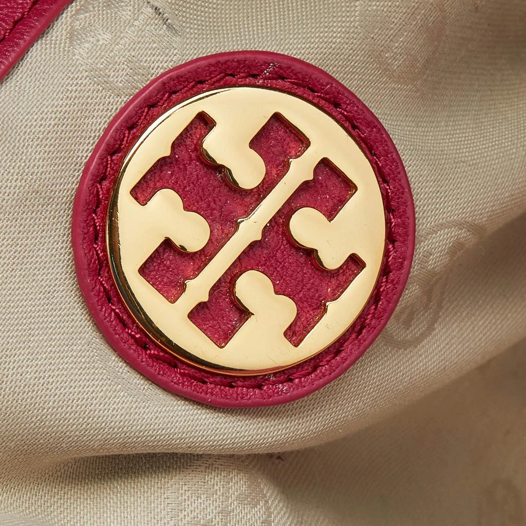 Tory Burch Pink Leather Logo Embossed Shopper Tote 商品