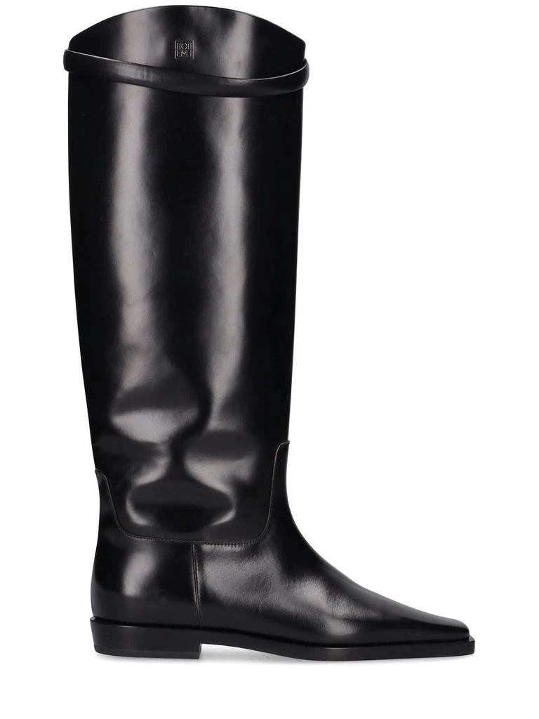 商品Totême|10mm The Riding Leather Tall Boots,价格¥9169,第1张图片