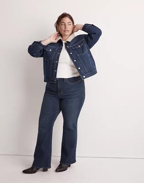 商品Madewell|The Cropped Oversized Trucker Jean Jacket: Sherpa Collar Edition,价格¥907,第1张图片