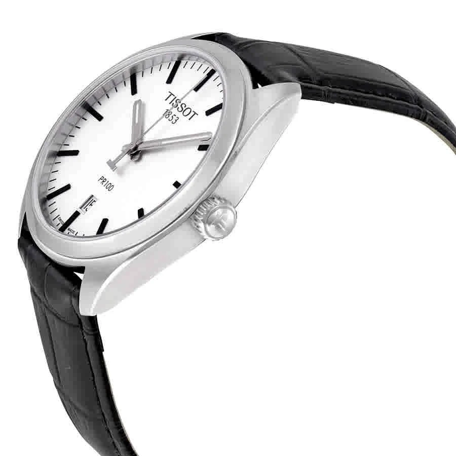 商品Tissot|Tissot PR100 Silver Dial Black Leather Mens Watch T1014101603100,价格¥1406,第2张图片详细描述