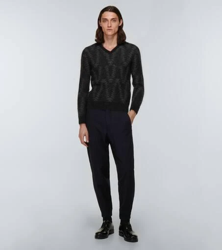 商品Giorgio Armani|羊毛法兰绒锥形裤,价格¥3843,第2张图片详细描述