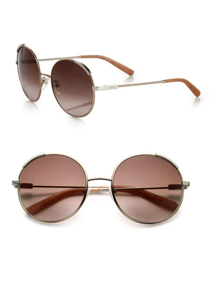 商品Chloé|Eria 56MM 圆框墨镜,价格¥2603,第1张图片