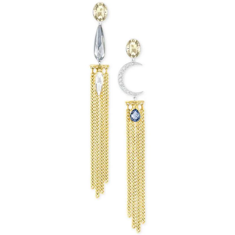 商品Swarovski|Two-Tone Multi-Crystal Mismatch Linear Drop Earrings,价格¥891,第1张图片