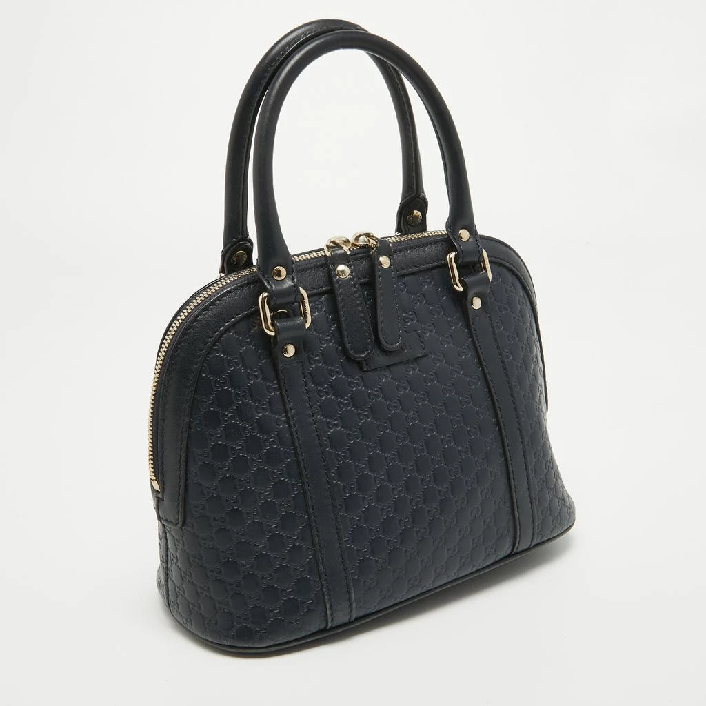 商品[二手商品] Gucci|Gucci Navy Blue Micro Guccissima Leather Mini Dome Bag,价格¥5935,第3张图片详细描述