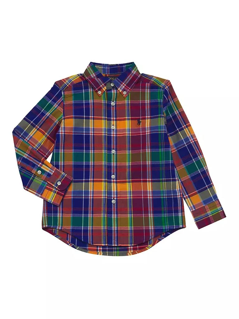商品Ralph Lauren|Little Boy's & Boy's Plaid Button-Down Cotton Poplin Sport Shirt,价格¥402,第1张图片