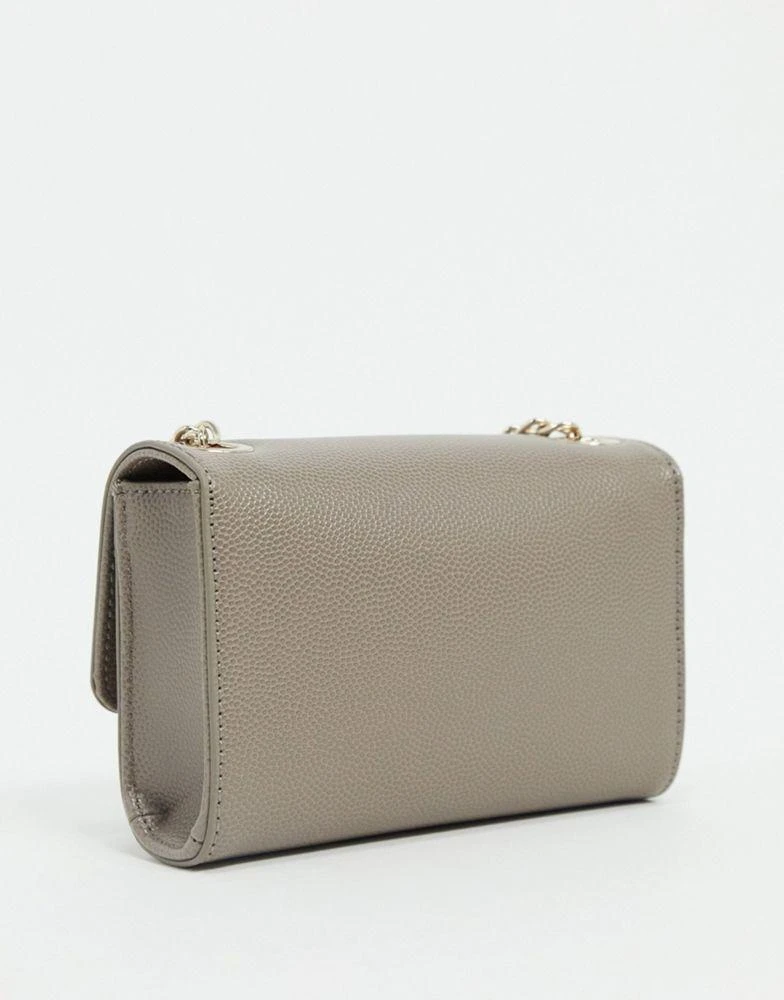 商品Mario Valentino|Valentino Divina foldover tassel detail cross body bag in taupe,价格¥697,第2张图片详细描述