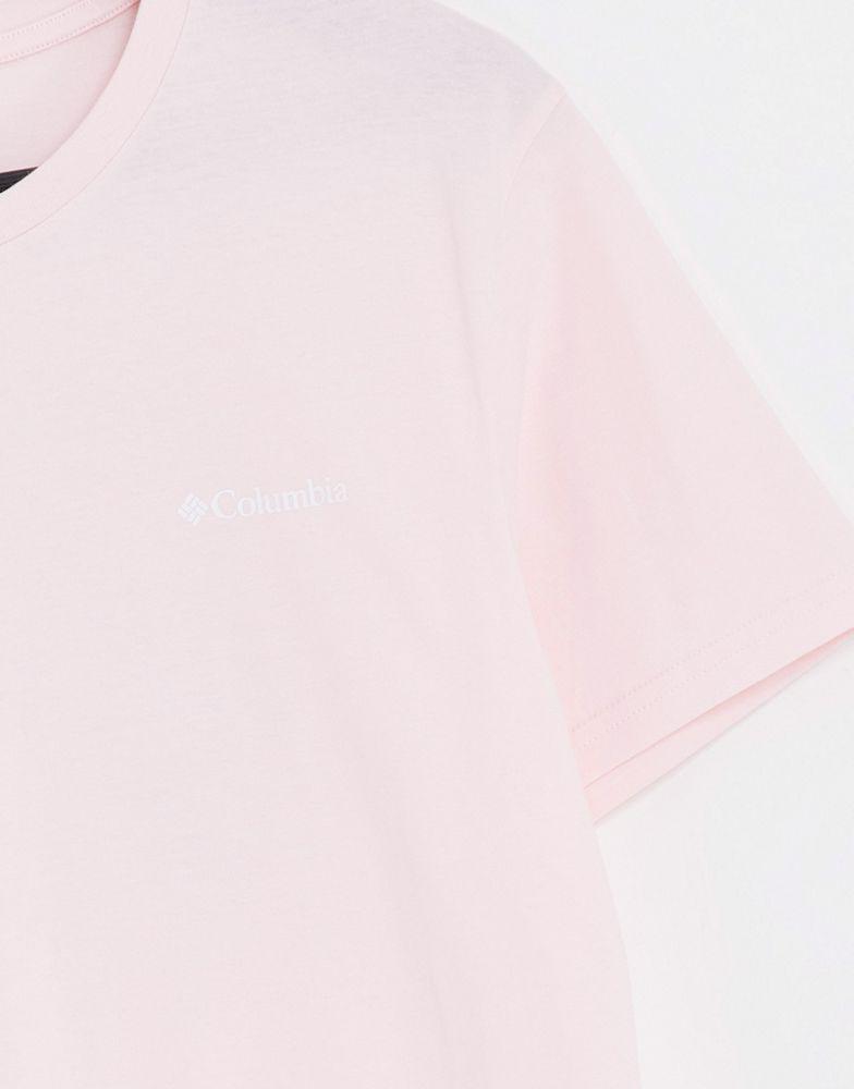 商品Columbia|Columbia Tillamook Way II back print t-shirt in pink Exclusive at ASOS,价格¥216,第4张图片详细描述