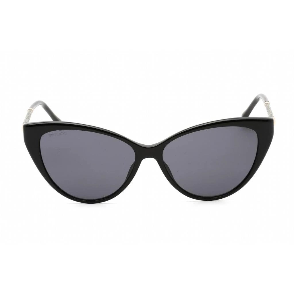 商品Jimmy Choo|Jimmy Choo Women's Sunglasses - Full Rim Black Plastic Cat Eye Frame | VAL/S 0807 IR,价格¥710,第2张图片详细描述