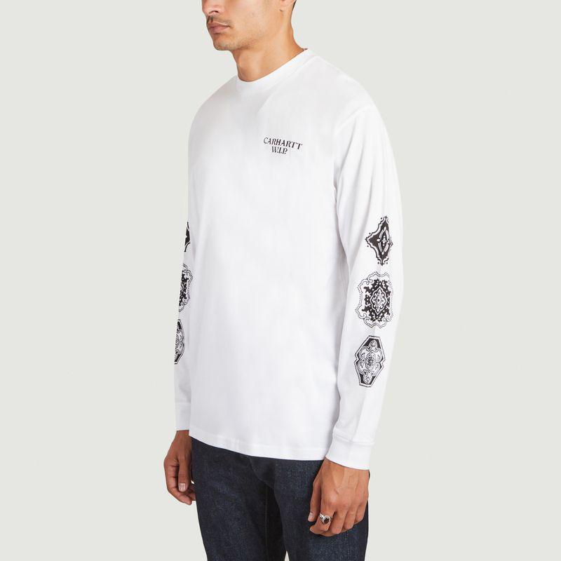 L/S Scope T-Shirt in organic cotton White Black Carhartt WIP商品第2张图片规格展示