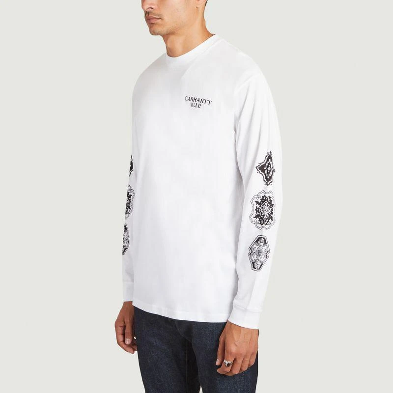 商品Carhartt|L/S Scope T-Shirt in organic cotton White Black Carhartt WIP,价格¥204,第2张图片详细描述