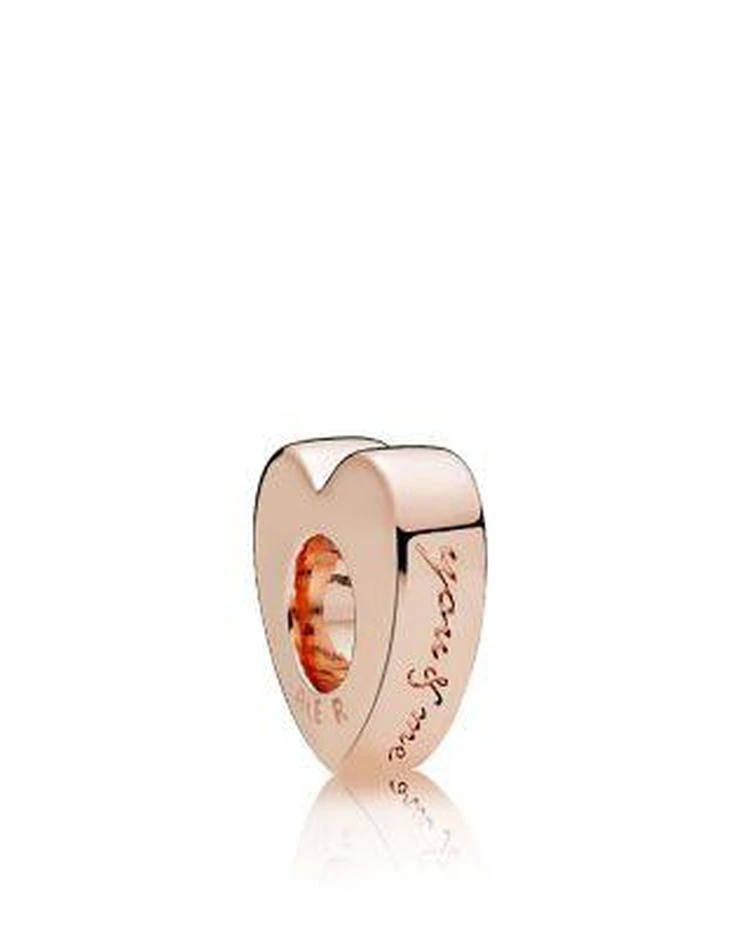 商品PANDORA|Sterling Silver & Cubic Zirconia Two Hearts Engraved You & Me Spacer,价格¥297,第2张图片详细描述