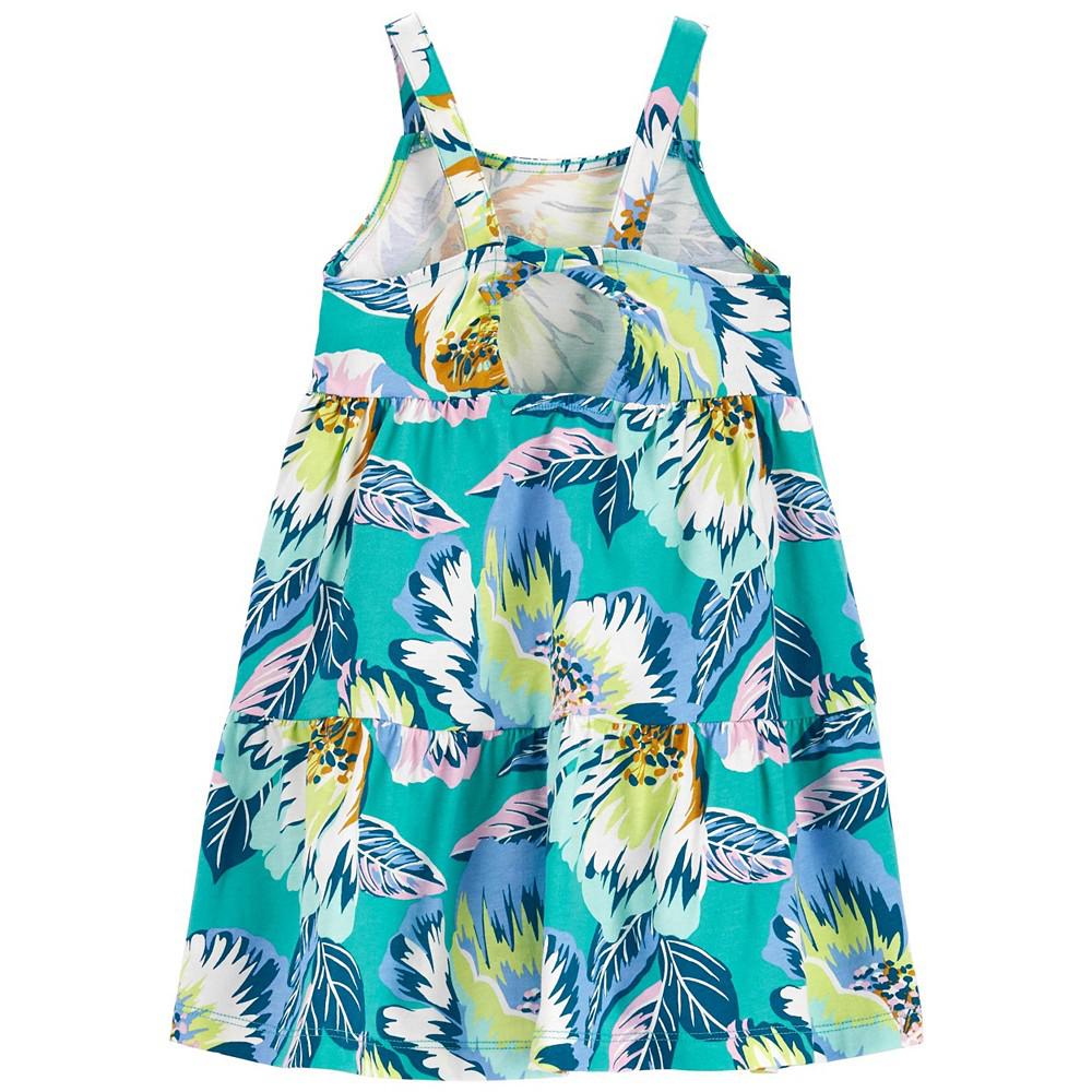 Toddler Girls Tropical Jersey Dress商品第2张图片规格展示