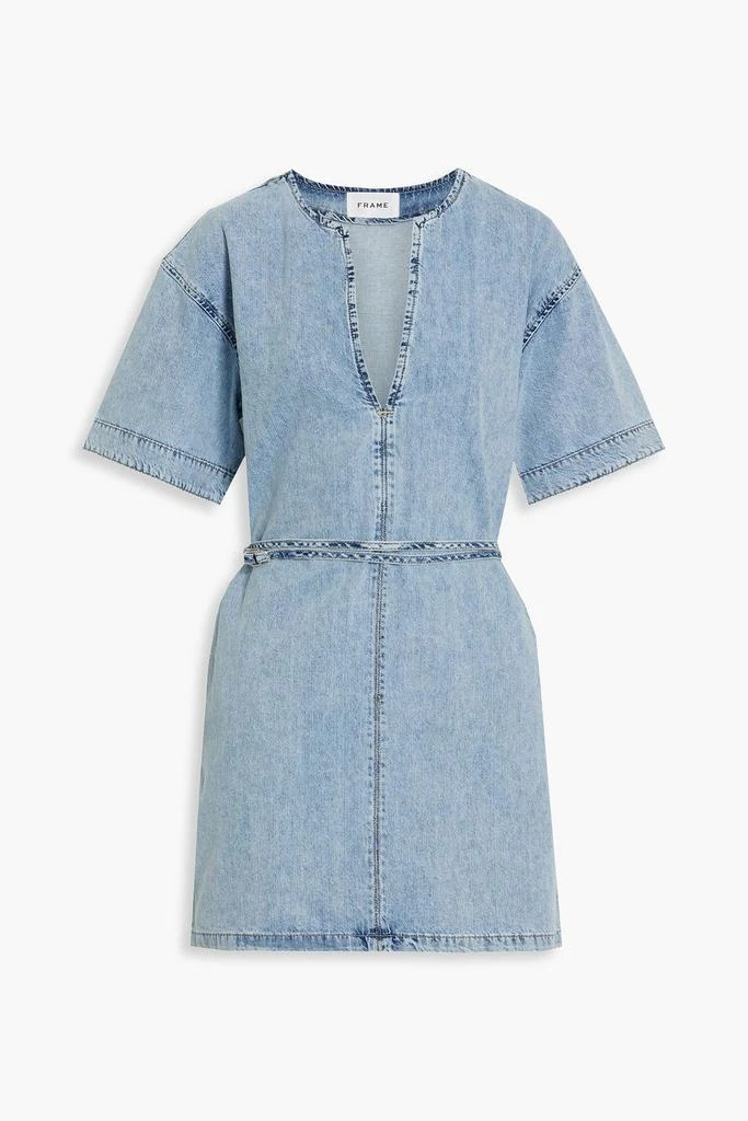 商品FRAME|Belted denim mini dress,价格¥1231,第1张图片